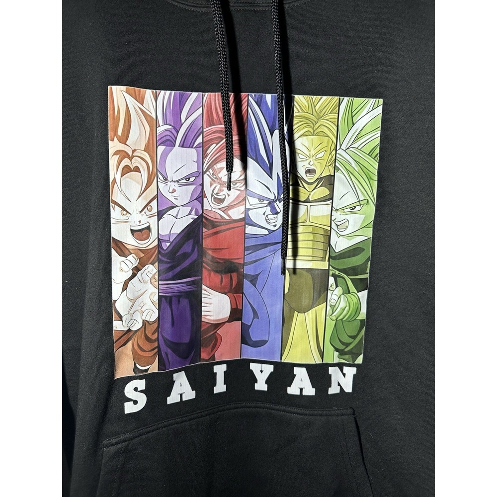 Dragon Ball Z Super Saiyan Goku Anime Pullover Hoodie Sweater Men's Size XL